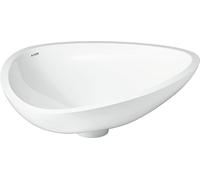 hansgrohe AXOR Massaud lavabo sobre encimera, 570x450mm, sin agujero para grifo, sin rebosadero, blanco, 42305000