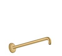 hansgrohe AXOR Montreux brazo de ducha 389 mm Classic, montaje mural, 27348250, Color: Óptica de oro cepillado