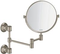 hansgrohe AXOR Montreux Espejo de afeitado, 42090820, Color: Níquel Cepillado