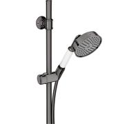 hansgrohe AXOR Montreux set de ducha 0,90 m, teleducha 100 1jet Classic, 27982330, Color: Cromo negro pulido
