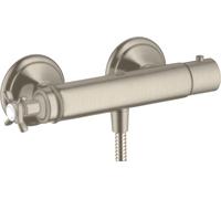 hansgrohe AXOR Montreux termostato de ducha de superficie, 1 consumidor, 16261820, Color: Níquel Cepillado