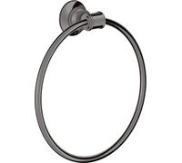 hansgrohe AXOR Montreux toallero en forma de anillo, 42021330, Color: Cromo negro pulido