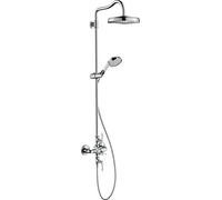 hansgrohe AXOR Montreux Tubo de ducha con termostato, rociador 240 1jet Classic, 16572000, Color: cromado