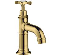 hansgrohe AXOR Montreux Válvula estacionaria de suelo sin juego de desagüe, sólo para conexión de agua fría, 16530990, Color: Óptica Oro Pulido