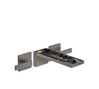 hansgrohe AXOR MyEdition Mezclador de lavabo de 3 agujeros, empotrado, con juego de desagüe, sin placa, proyección 221mm, 47082340, Color: Cromo negro cepillado
