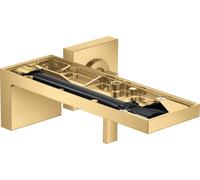 hansgrohe AXOR MyEdition Mezclador monomando de lavabo empotrado para montaje en pared, caño 221 mm, sin placa, 47062250, Color: Óptica de oro cepillado