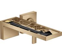 hansgrohe AXOR MyEdition Mezclador monomando de lavabo empotrado para montaje en pared, caño 221 mm, sin placa, 47062140, Color: Bronce cepillado
