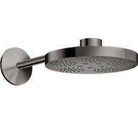 hansgrohe AXOR One ducha de techo 280 2jet con brazo de ducha, 48492330, Color: Cromo negro pulido