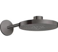 hansgrohe AXOR One ducha de techo 280 2jet con brazo de ducha, 48492340, Color: Cromo negro cepillado