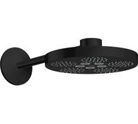 hansgrohe AXOR One ducha de techo 280 2jet con brazo de ducha, 48492670, Color: negro mate