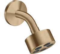 hansgrohe AXOR One ducha de techo 75 1jet EcoSmart con brazo de ducha, 48490140, Color: Bronce cepillado