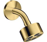 hansgrohe AXOR One ducha de techo 75 1jet EcoSmart con brazo de ducha, 48490990, Color: Óptica Oro Pulido