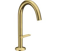 hansgrohe AXOR One grifería de lavabo Select+ 170 con juego de desagüe push-open, proyección 140mm, 48020950, Color: Latón cepillado