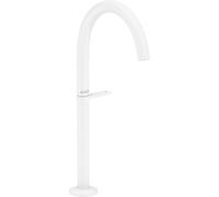 hansgrohe AXOR One grifería de lavabo Select+ 260 para lavabos con juego de desagüe Push-Open, 165 mm de proyección, 48030700, Color: Blanco Mate