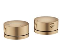 Axor One - Grifo termostático para borde de bañera, instalación de 2 orificios, bronce cepillado 48470140