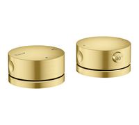 Axor One - Grifo termostático para borde de bañera, instalación de 2 orificios, latón cepillado 48470950