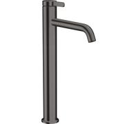 hansgrohe AXOR One Mezclador monomando de lavabo 260 con maneta y juego de desagüe, proyección 180mm, 48002340, Color: Cromo negro cepillado