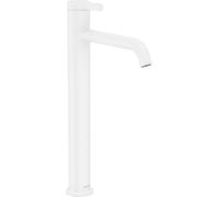 hansgrohe AXOR One Mezclador monomando de lavabo 260 con maneta y juego de desagüe, proyección 180mm, 48002700, Color: Blanco Mate