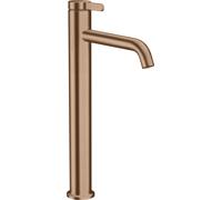 hansgrohe AXOR One Mezclador monomando de lavabo 260 con maneta y juego de desagüe, proyección 180mm, 48002310, Color: Oro rojo cepillado