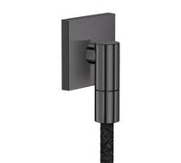 hansgrohe AXOR Salida de pared Fine Conexión de pared angular, 36738340, Color: Cromo negro cepillado
