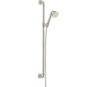 hansgrohe AXOR set de ducha 0,90 m, con ducha manual 85 1jet, 26023800, Color: Óptica de acero inoxidable