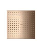 hansgrohe AXOR ShowerSolutions 250/250 Cabezal de ducha superior de 1 chorro, montado en el techo, 35309300, Color: Oro rojo pulido