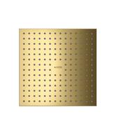 hansgrohe AXOR ShowerSolutions 250/250 Cabezal de ducha superior de 2 chorros, montaje en techo, 35313990, Color: Óptica Oro Pulido