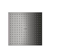 hansgrohe AXOR ShowerSolutions 250/250 Cabezal de ducha superior de 2 chorros, montaje en techo, 35313330, Color: Cromo negro pulido