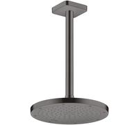 hansgrohe AXOR ShowerSolutions conexión de techo, 300mm, 26966340, Color: Cromo negro cepillado