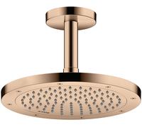 hansgrohe AXOR ShowerSolutions de ducha Conexión al techo 100 mm, 26432300, Color: Oro rojo pulido