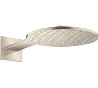 hansgrohe AXOR ShowerSolutions Ducha 300 1jet, conexión a la pared, brazo de ducha 450 mm, 35300820, Color: Níquel Cepillado