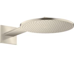 hansgrohe AXOR ShowerSolutions Ducha 300 1jet, conexión a la pared, brazo de ducha 450 mm, 35300820, Color: Níquel Cepillado