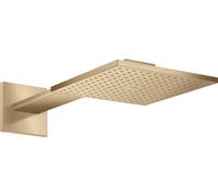 hansgrohe AXOR ShowerSolutions Ducha mural 250/250 2jet, conexión a la pared, brazo de ducha 450 mm, 35310140, Color: Bronce cepillado