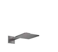 hansgrohe AXOR ShowerSolutions Ducha mural 250/250 2jet, conexión a la pared, brazo de ducha 450 mm, 35310340, Color: Cromo negro cepillado