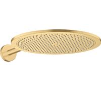 hansgrohe AXOR ShowerSolutions Ducha mural 350 1jet, brazo de ducha, 26034250, Color: Óptica de oro cepillado