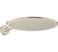 hansgrohe AXOR ShowerSolutions Ducha mural 350 1jet, brazo de ducha, 26034820, Color: Níquel Cepillado