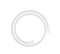 hansgrohe AXOR ShowerSolutions flexo de ducha textil, 1250mm, tuerca cónica y cilíndrica, 28227700, Color: Blanco mate