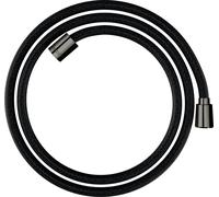 hansgrohe AXOR ShowerSolutions flexo de ducha textil, 1600mm, tuerca cónica y cilíndrica, 28259330, Color: Cromo negro pulido