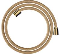 hansgrohe AXOR ShowerSolutions flexo de ducha textil, 1600mm, tuerca cónica y cilíndrica, 28259990, Color: Óptica Oro Pulido
