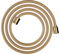 hansgrohe AXOR ShowerSolutions flexo de ducha textil, 2000mm, tuerca cónica y cilíndrica, 28290990, Color: Óptica Oro Pulido