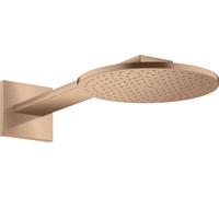 hansgrohe AXOR ShowerSolutions rociador 250 1jet, conexión a la pared, brazo de ducha 450 mm, 35284310, Color: Oro rojo cepillado