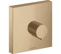 hansgrohe AXOR Starck Juego completo Válvula de cierre cuadrada empotrada DN15 / DN20, 10972140, Color: Bronce cepillado