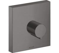 hansgrohe AXOR Starck Juego completo Válvula de cierre cuadrada empotrada DN15 / DN20, 10972340, Color: Cromo negro cepillado
