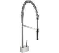 hansgrohe AXOR Starck mezclador monomando de cocina, ComfortZone240, Semi-Pro, giratorio, 10820000, Color: cromado