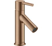 hansgrohe AXOR Starck Mezclador monomando de lavabo 80 con manivela para lavabo con juego de desagüe, 10102310, Color: Oro rojo cepillado