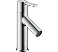 hansgrohe AXOR Starck Mezclador monomando de lavabo 80 con manivela para lavabo con juego de desagüe, 10102000, Color: cromado