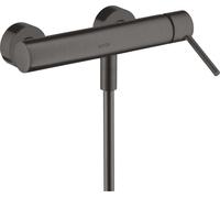 hansgrohe AXOR Starck Mezclador monomando de superficie para ducha con mango de ping, 10611340, Color: Cromo negro cepillado