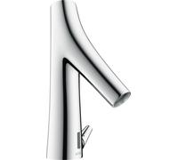 hansgrohe AXOR Starck Mezclador orgánico de lavabo, electrónico, a pilas, con control de temperatura, proyección de 117 mm, 12171000, Color: cromado