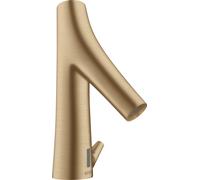 hansgrohe AXOR Starck Mezclador orgánico de lavabo, electrónico, a pilas, con control de temperatura, proyección de 117 mm, 12171140, Color: Bronce cepillado