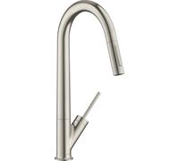 Axor Starck - Grifo monomando de fregadero, aspecto de acero inoxidable 10821800